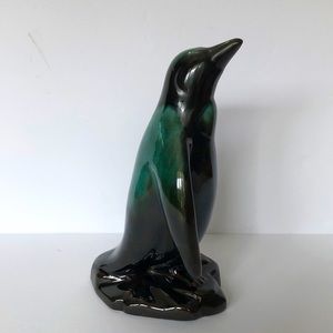 Vintage Blue Mountain Pottery Drip Glaze Penguin Figurine